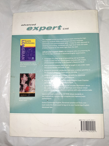 Advanced Expert Cae Coursebook + Audio Cd (Usado)