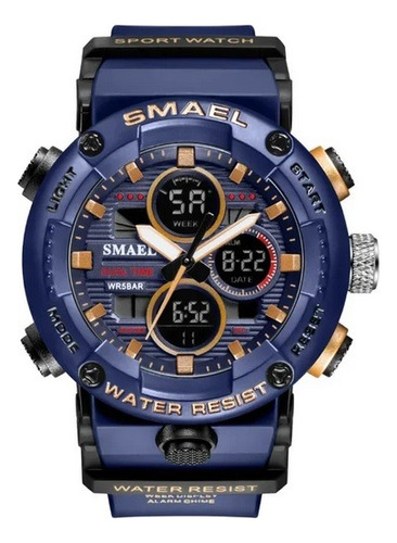 Reloj Smael 8038 Azul Apto Natacion