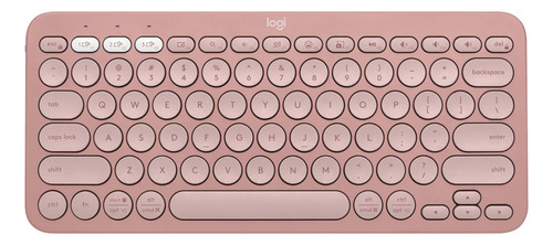 Teclado Logitech Pebble Keys 2 K380s Bluetooth - Rosado