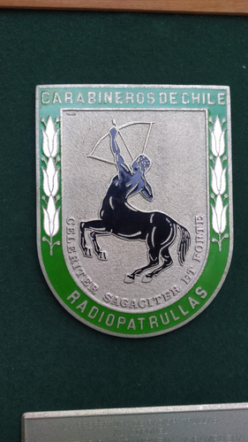 Placa Antigua Carabineros Radio Patrulla (Usado)