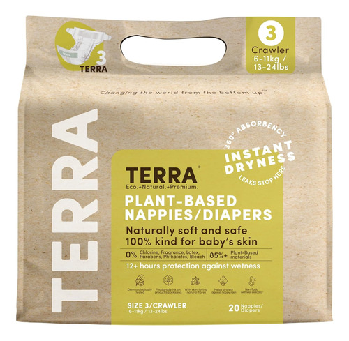 Pañales Terra Eco Biodegradables Desechables Talla M