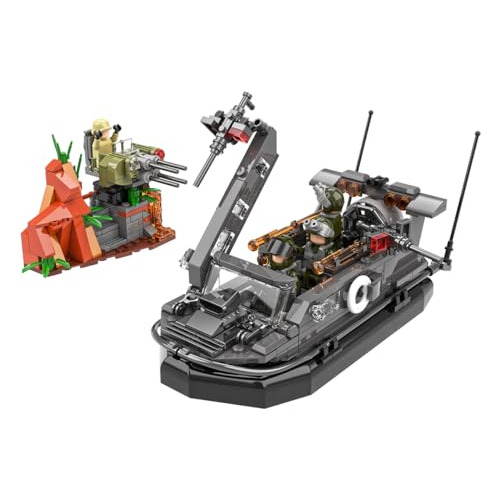 Ledualbabr Warship Building Block Set Toy, Including 4 Small