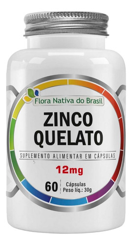 Zinco Quelato Bisglicinato 60 Cápsulas Flora Nativa