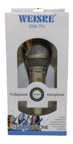 Micrófono Profesional Dinámico Profesional Alambrico 2.5m