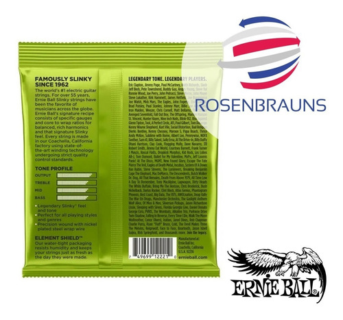 Cuerdas Guitarra Eléctrica Ernie Ball Regular Slinky 10-46