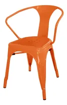 Comprar Silla Tolix Con Apoyabrazos - Desillas Estructura De La Silla Tono Naranja