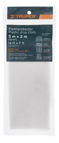 Plastiprotector 5x2m, Uso Rudo, Truper, 11108