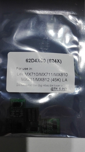 Chip Lexmark Mx710,mx711,mx810,mx811 (62d4x00) O 624x 45k