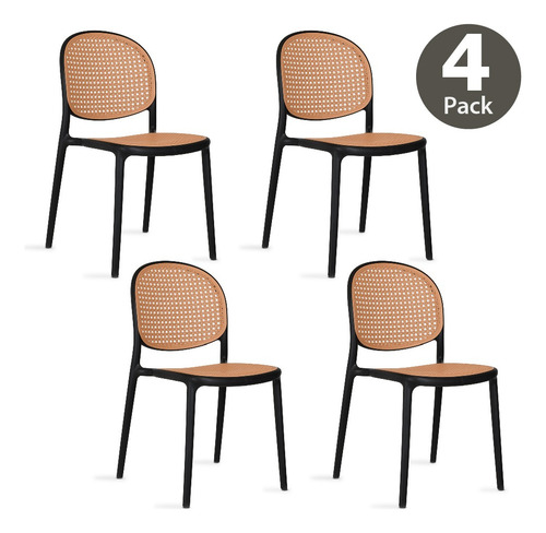 Set 4 Sillas Para Comedor Terraza Diseño Moderno Resistente