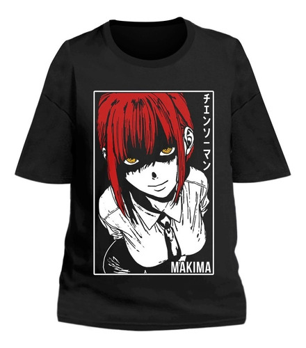 Remeron Chainsaw Man Mujer Makima Anime Manga Remera 2