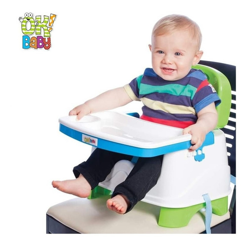 Imagen 2 de 3 de Silla De Comer Bebe - 2 Posiciones - Verde - Ok Baby !!!