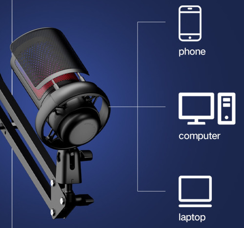 Me6s Micrófono Modelo Para Streaming Podcast Celular Computa