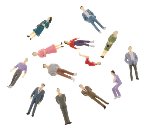 13pcs Pessoas Pequenas Figuras, 1:50 Escala Modelo De