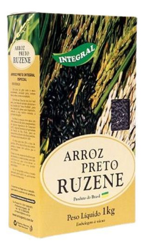 Kit 3x: Arroz Negro Integral Ruzene 1kg