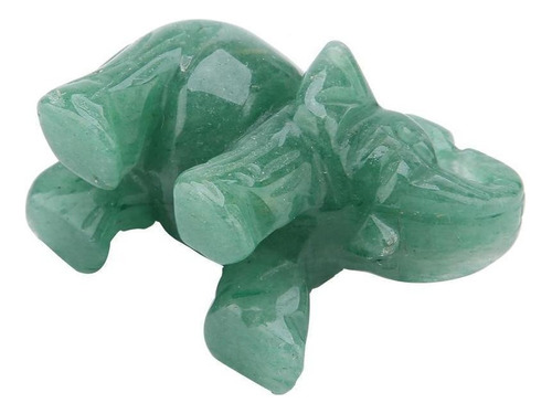 Estatua De Elefante De Piedra De Jade Natural Tallado.