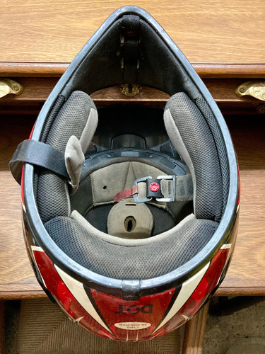 Casco Motocross Vega Mojave L Pantera Negra Integral Detalle Rojo Jaguar L (Usado)