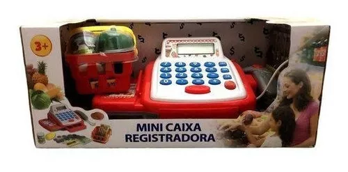 Caixa Mini Supermercado Brinquedo Infantil Crianças Dinheiro