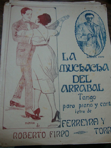 Partitura Para Piano. La Muchacha Del Arrabal. Tango. Firpo