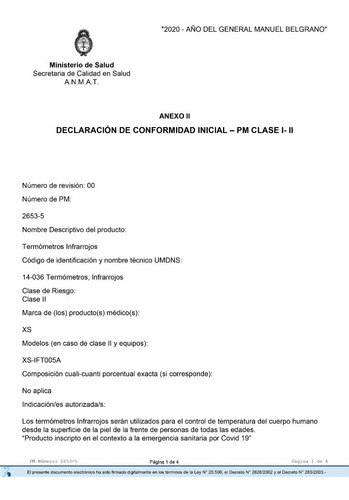 Termometro Infrarrojo Pistola Laser P/humanos Aprobacion Fda