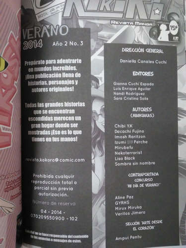 Manga Kokoro Verano 2014 Autografo Autoras Chibi Dacachi