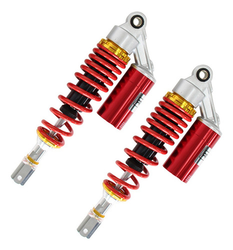 Amortiguador Trasero Jgo 2pz Ajustable Universal Rojo