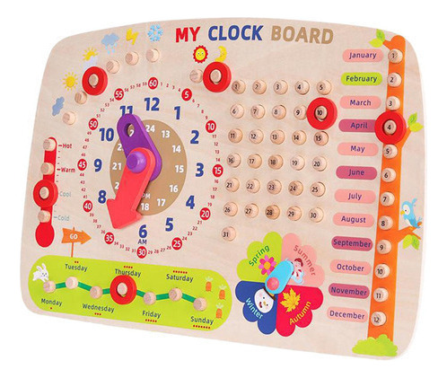Reloj Calendario Para Niños Ocupados A Bordo De La Casa De M