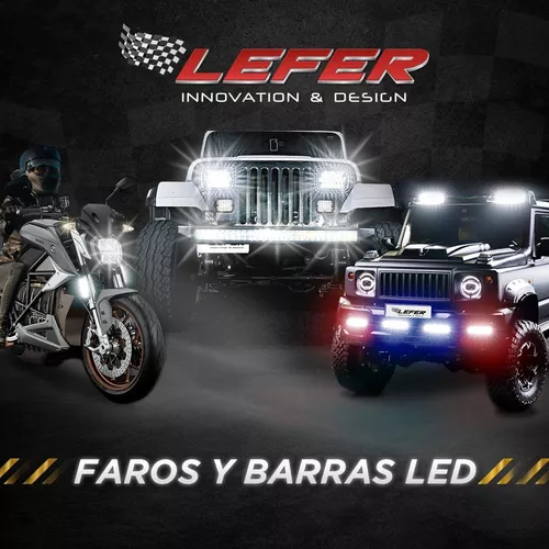 Faro Auxiliar Moto Cuatri 4 Leds Con Lupa Circular 20w Flash