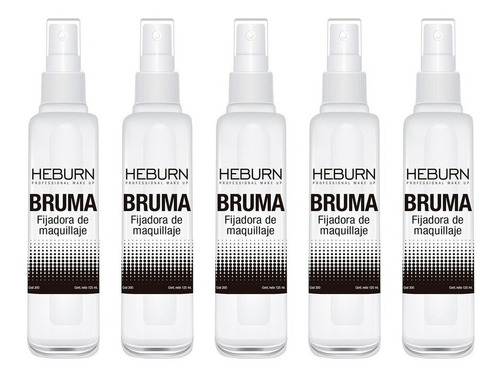 Set X5 Spray Bruma Fijadora Heburn Maquillaje Cod 200