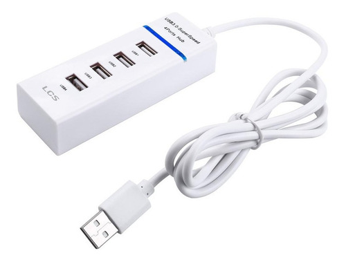 Imagen 3 de 3 de Hub Usb 4 Puertos 3.0 Multiplicador Luz Led 5 Gbps Lcs