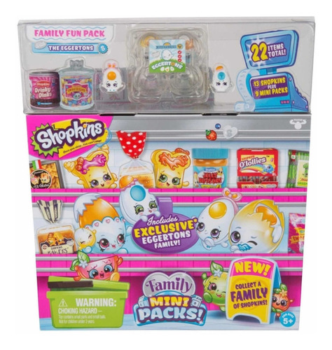 Shopkins Family Fun Pack Con Los Eggertons Mini Packs Nue