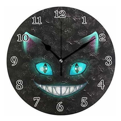 Mahu Reloj De Pared Evil Cat Animal, Silencioso, Silencioso,