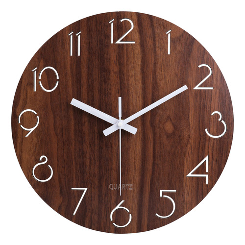 Reloj Pared Redondo Decorativo Madera 12  Diseño Shabby Chic