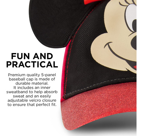 Gorro Con Orejas De Minnie Mouse Gorra De Béisbol Niñas