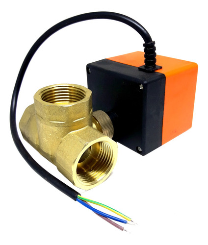 Válvula Esfera Motorizada Tipo T 1/2 220v Registro Elétrico