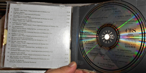 Cd Javier Solís / Homenaje A Javier Solis (Usado)