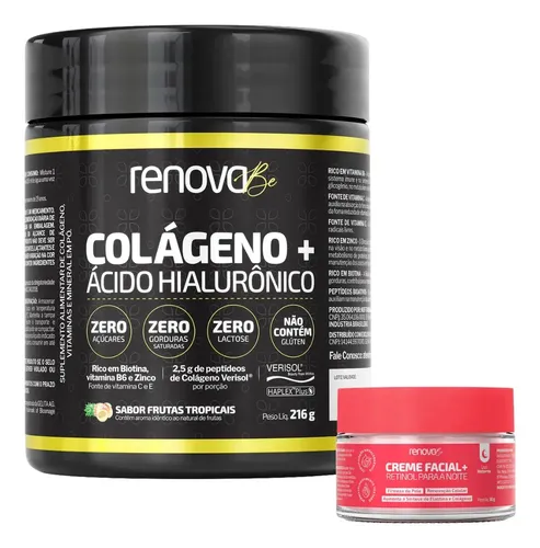 Kit Colágeno Verisol Renova Be com Ácido Hialurônico e Creme Facial