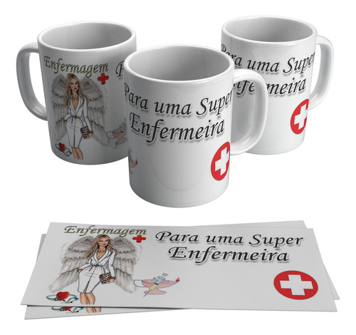 Caneca Enfermagem Uma Super Enfermeira 325ml