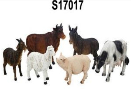 Imagen 1 de 6 de Animales Para Nacimiento 6pzas S17017-9 Mide 23cm