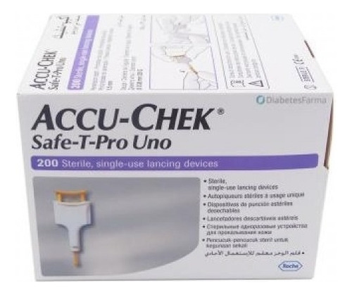 Lancetas Safe-t-pro Uno Caixa C/ 200 - Accu Chek