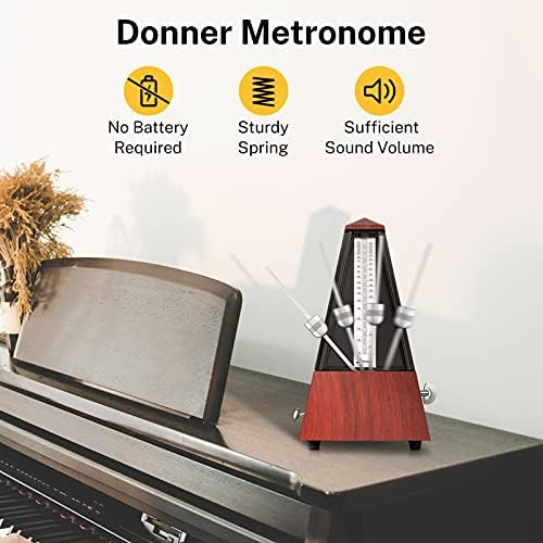 Metrónomo Mecánico Donner Dpm-1 Para Músico, Guitarra, Piano