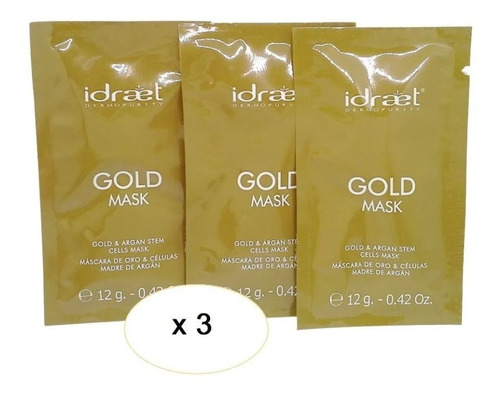 Idraet Mascara De Oro Y Celulas Madres De Argan X3 Unidosis