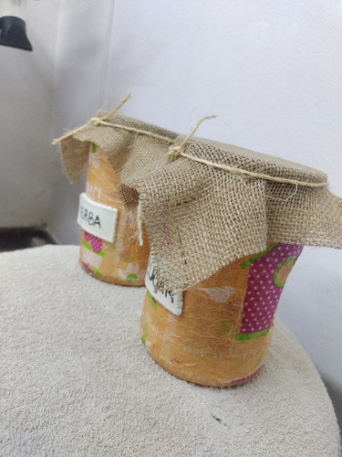 Tarros Decorados Para Guardar Yerba Y AzĂșcar
