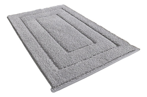 Alfombra Baño Microfibra Bajada Ducha Absorbente Colores Color Gris Liso