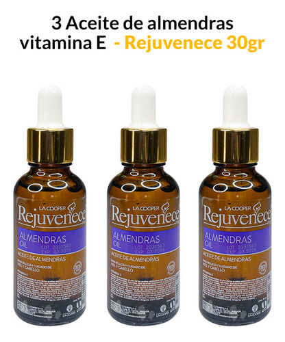 3 Aceite De Almendras Vitamina E 30ml - Nevada