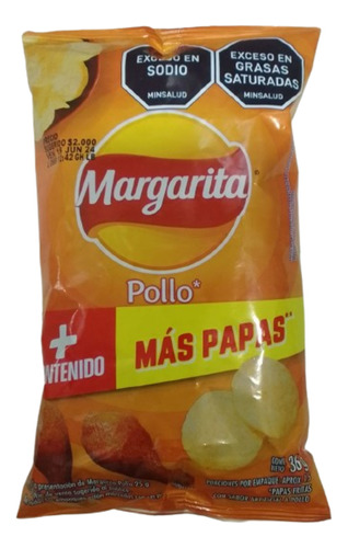 Papas Margarita Pollo 36g X 60uni - Kg a $2483