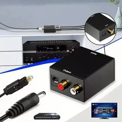 STEREN Adaptador de convertidor de audio digital óptico coaxial a analógico  RCA