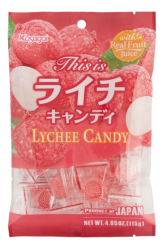 Kasugai Dulce Lychee Caramelo Macizo Sabor Lichi Japonés 