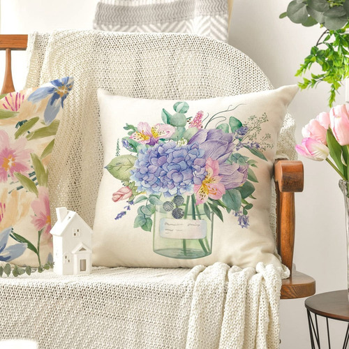 Fundas De Almohada De Primavera Para 4 Almohadas Farmhouse