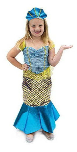 Disfraz Talla Small (3|4) Para Niñas De Sirena Halloween