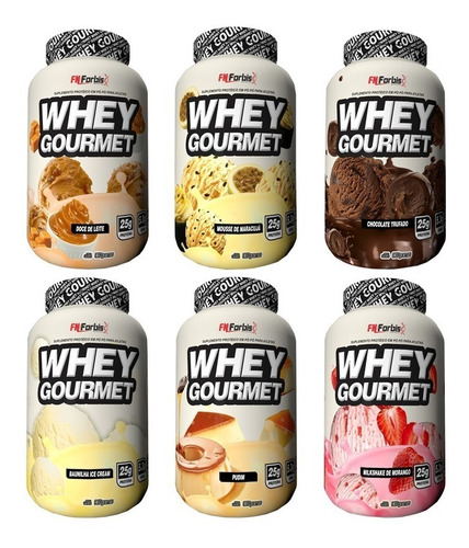 15 Uni Whey Gourmet Fn Forbis 900 Sabor Best